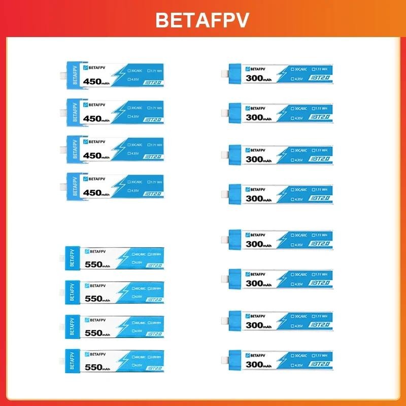 BETAFPV Drone Battery BT2.0 550mAh 450mAh 300mAh 1S For Ceuts /Pro/Cetus X FPV Charger Motors Racing