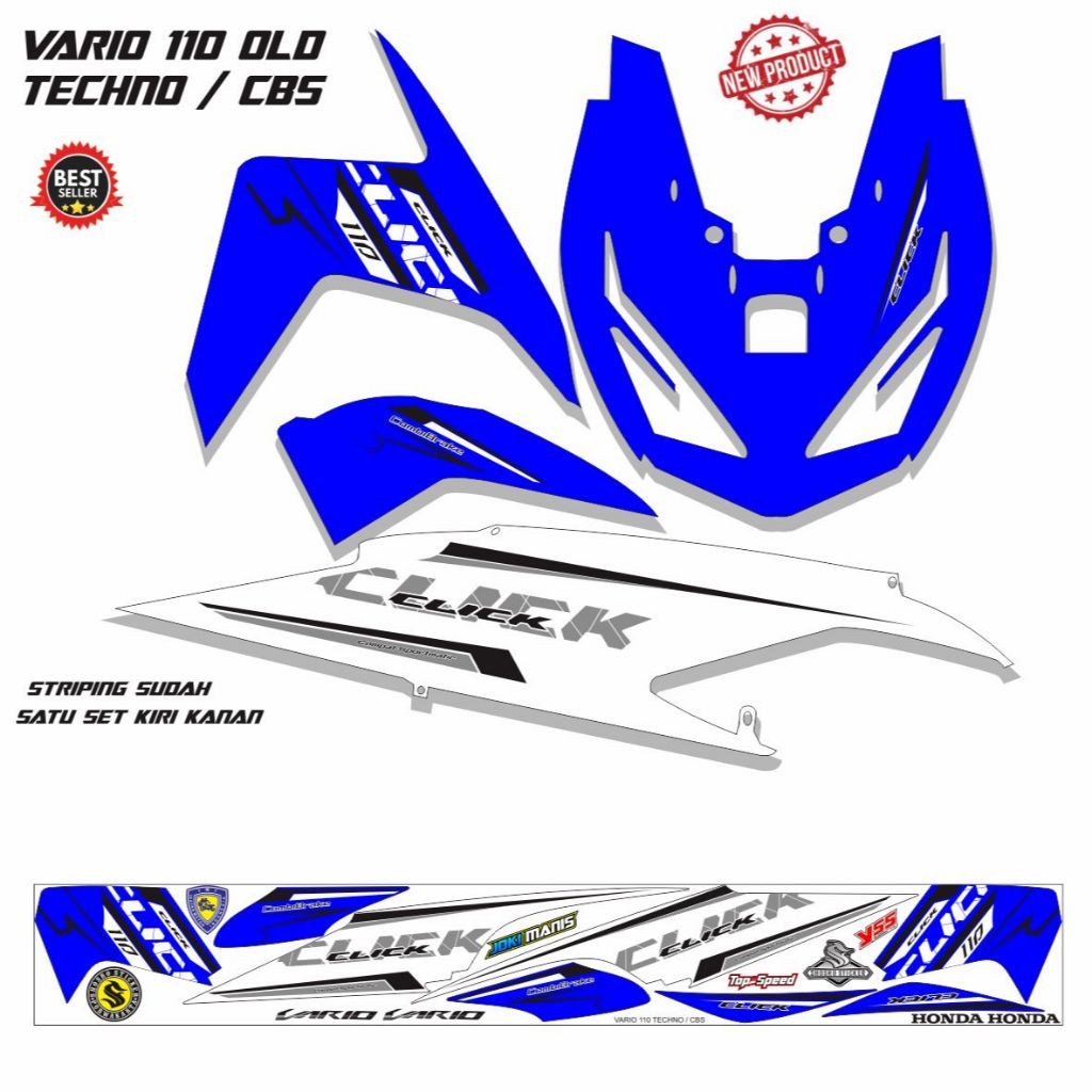 VARIASI STRIPING VARIASI /STRIPING VARIO 110 OLD TECHNO CBS / STIKER VARIO TECHNO FI OLD 110 VARIASI