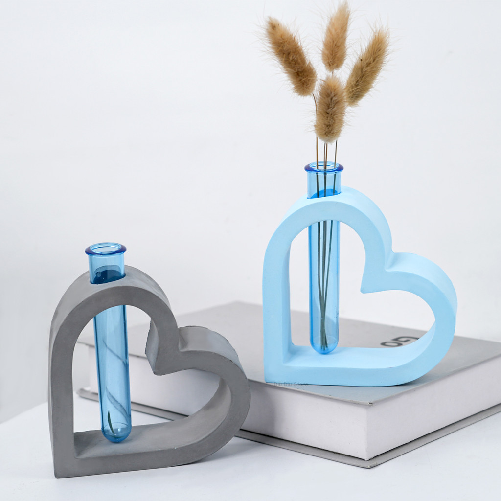 

Heart Shape Flower Pot Silicone Mold DIY Love Hydroponics Vase Craft Gifts Making Plaster Resin Casting Molds Home Decor Supplie