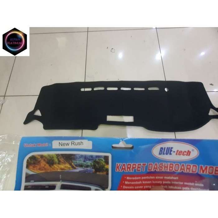 Cover Aksesoris Dashboard / Karpet Dashboard Mobil New Rush Hitam BARU