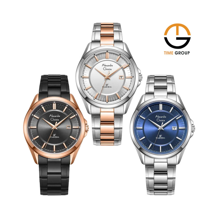 JAM TANGAN PRIA ALEXANDRE CHRISTIE AC8675 AC 8675 MDB ANALOG STAINLESS