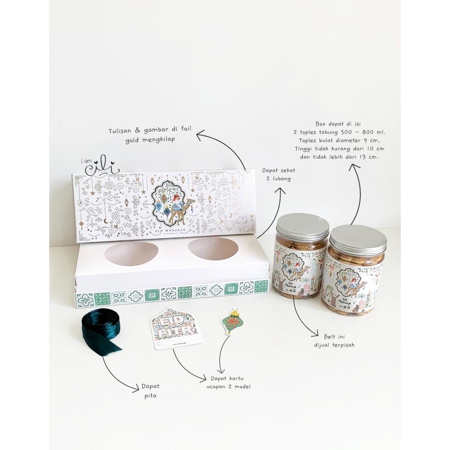 

MUMPUNG PROMO (BOX 33.3 x 12.3 x 11 cm LEBARAN) DUS kue kering toples jar idul fitri - RAYA2(DUA) TERLARIS