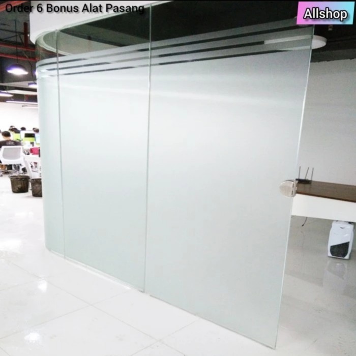 Sticker kaca sanblast - Sanblast buram