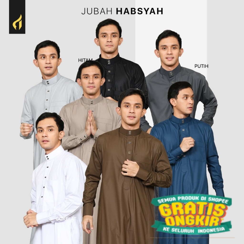 Al waleed moslem Jubah Pria Exclusive Lengan Panjang/ Hijau sage lumut army ijo