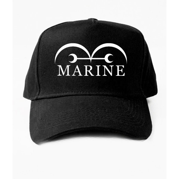 Topi Anime One Piece Marine Baseball Snapback Bucket