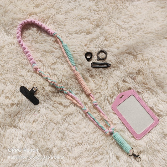 

ANDMA Macrame Lanyard ( Lanyard phone / Gantungan hp / Tali hp / Tali gantun - mix 1, lanyard saja