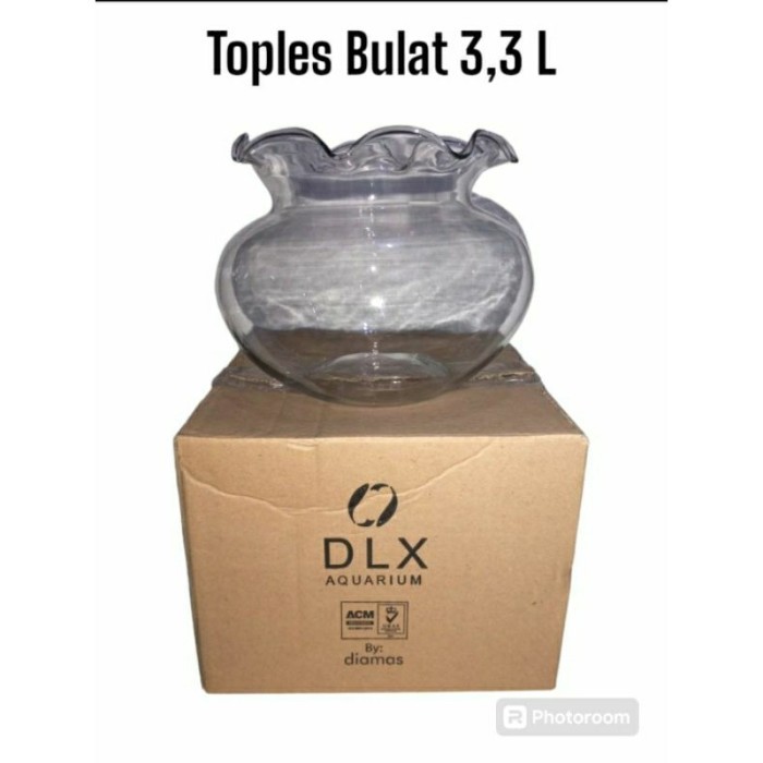 Aquarium Toples Bulat 3,3L. Toples DLX