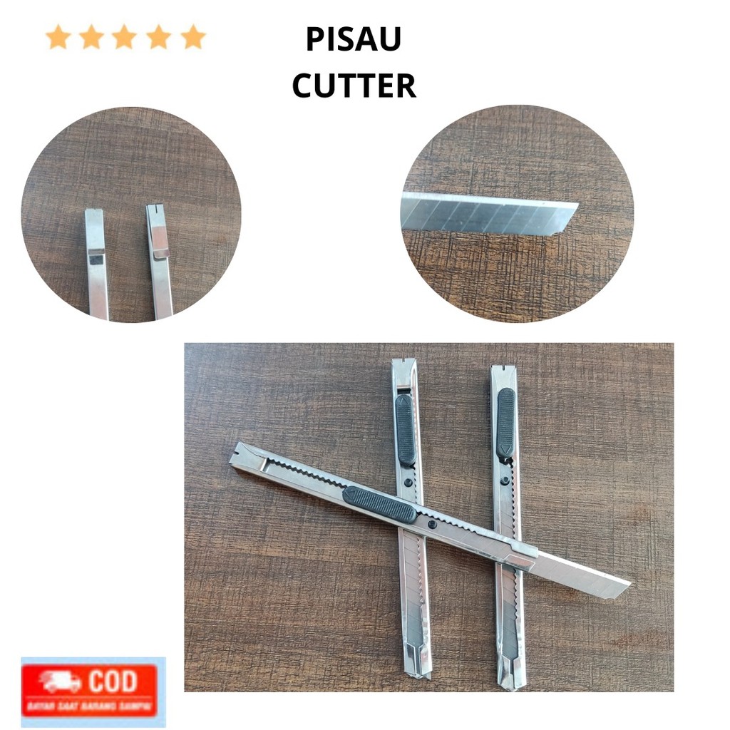 

337 Sliver Pisau Cutter / Kater Kecil Besi 60 Derajat Degrees Stainless Samoyed Knife Pisau Steel Pemotong Kertas Packing / R O