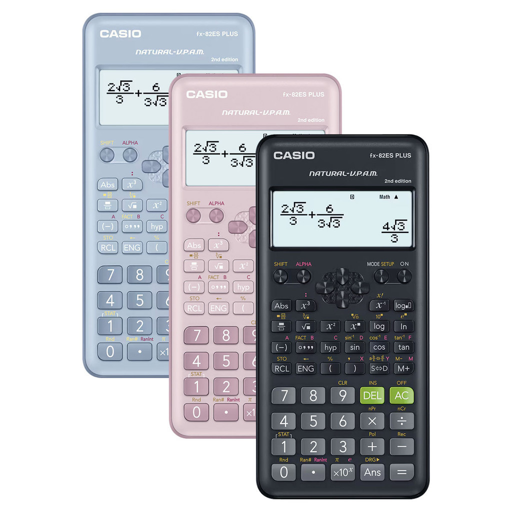 

Kalkulator Casio Scientific Calculator FX 82 ES PLUS Original 2nd Edition/ Scientific FX-82CW Claswiz
