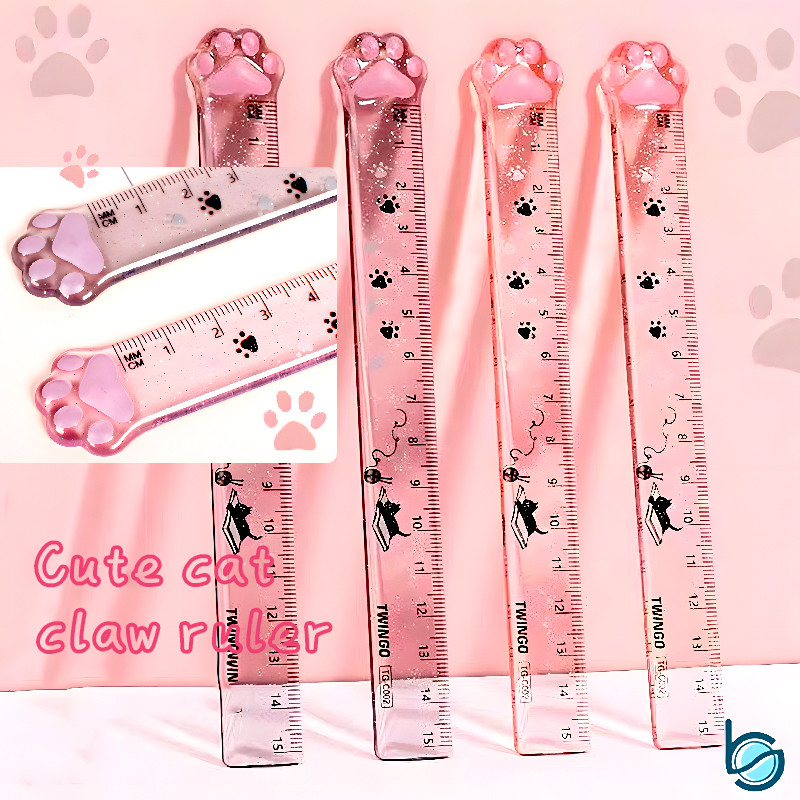 

Penggaris Lucu Bentuk Ujung Kaki Kucing/Cute Cat Paw 15 Cm Ruler