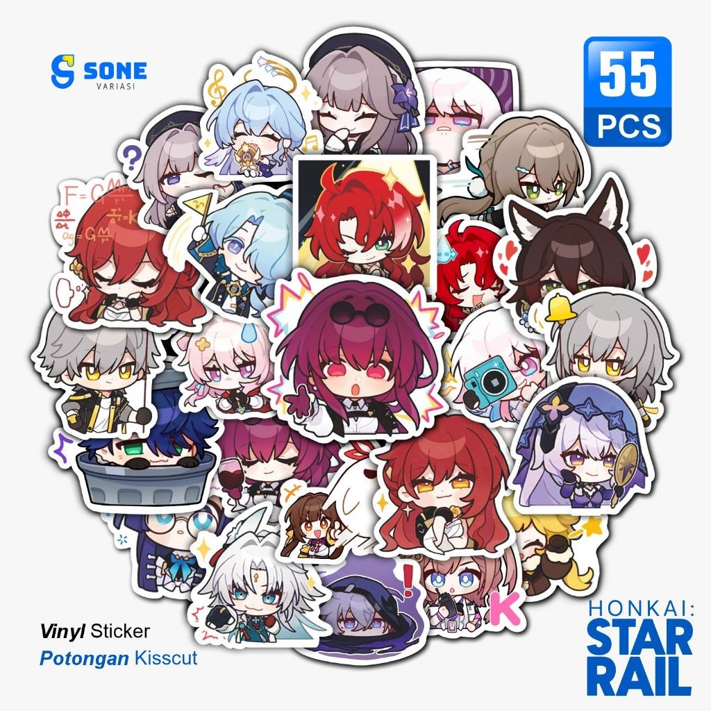 

Sticker honkai Star Rail Aesthetic Paper Vinyl Anti Air Aksesoris Laptop Buku Tumbler