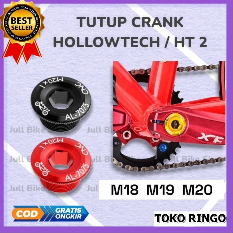 Tutup crank arm HT2 M18 M19 M20 hollowtech 2 baut kiri sepeda penutup meroca litepro