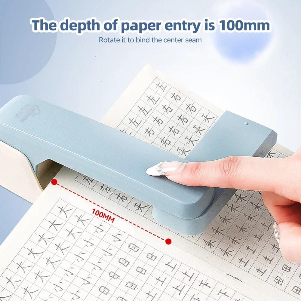 

360 Degrees Rotatable Stapler For Students Home Office Use Stapling Machine Strong Clutch Large Capacity Staple Extractor