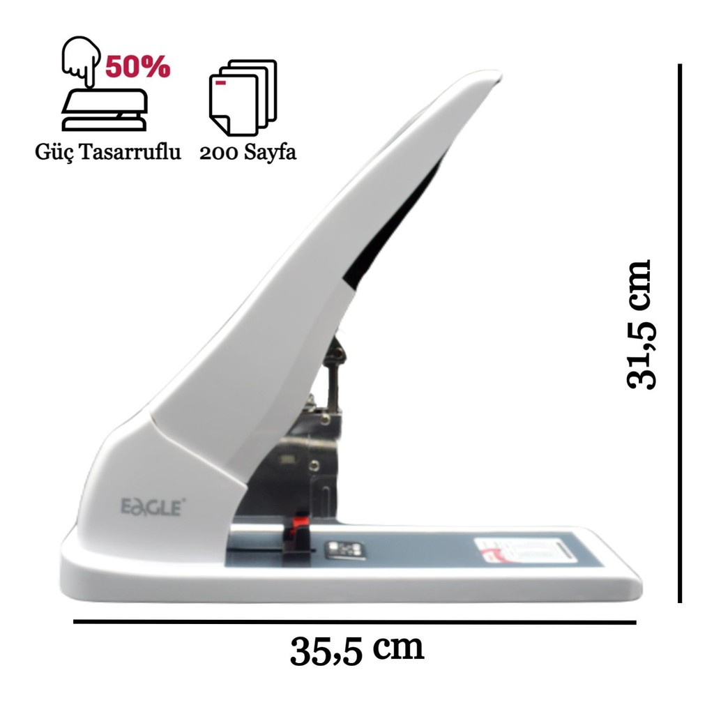 

Eagle Large Capacity Paper Binding Stapler Heavy Duty Stapler Bookbinding Stapling Staples Hand Operated Stapler 200 Sheets