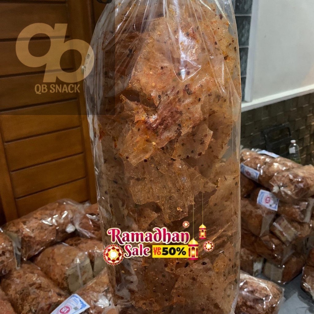 

QB - KERIPIK KACA PEDAS DAUN JERUK Kripca Snack Makanan Food