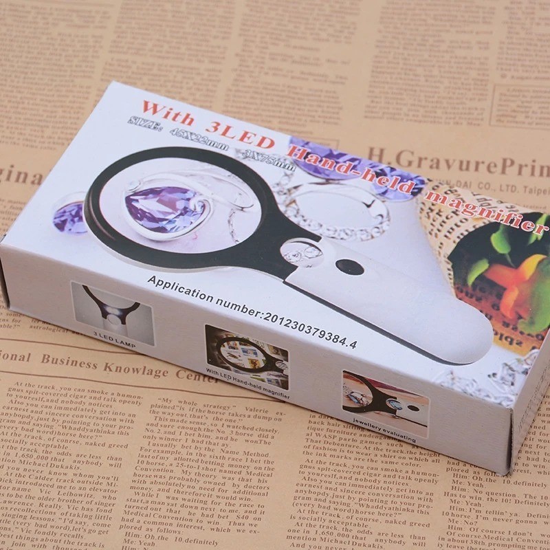 

KACA PEMNESAR 2in1 Magnifier Gelas Kaca Pembesar Dengan Lampu 3 LED Loop Magnifying Untuk Membaca dan Perhiasan Lensa Pembesar