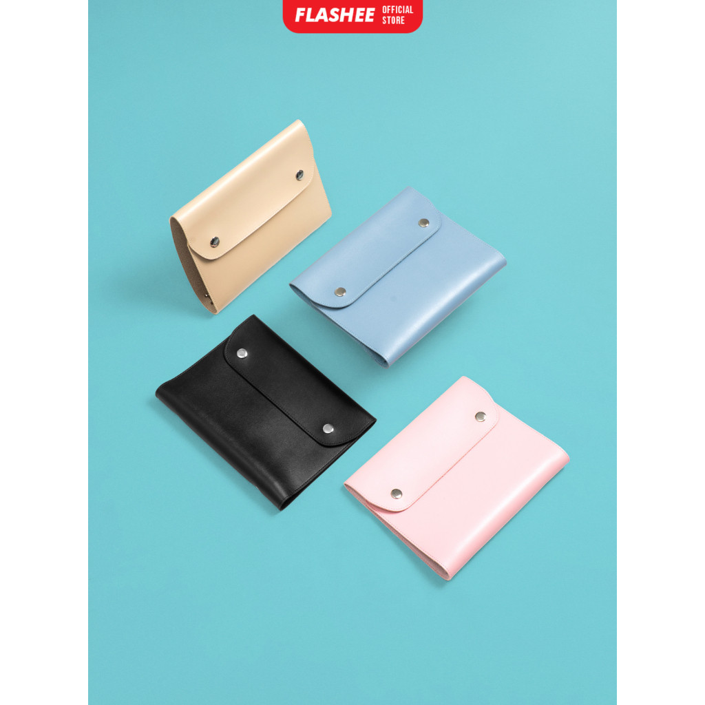 

Flashee Buku Binder Kuliah A5 20 Ring Agenda Kantor Kulit Sintetis Cover Buku Catatan Kulit