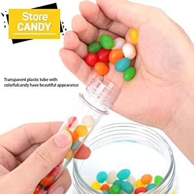 10 Buah Tabung Reaksi Plastik Tutup Aluminium Plastic Test Tube Pet Tabung Reaksi Tutup Ulir