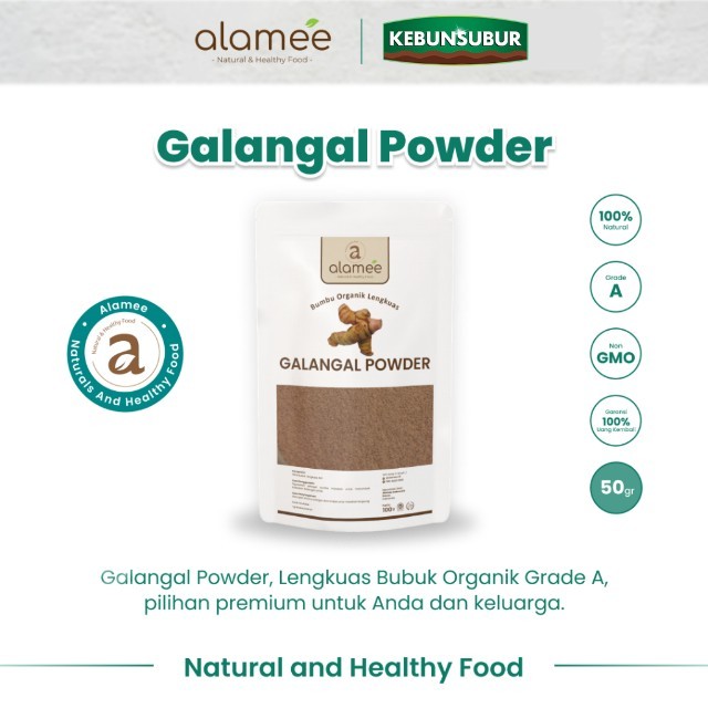 

ALAMEE Bubuk Lengkuas Asli Galangal Powder Murni Seasoning Bumbu Organik 50 Gram kebunsubur Kebunsubur