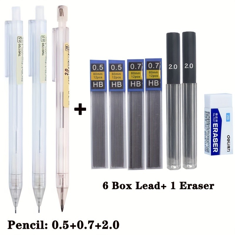 

0.5 0.7 2.0 Mm Automatic HB 2B Refill Mechanical Pencil for Drawing Sketching Students School Supplies Cute Stationery