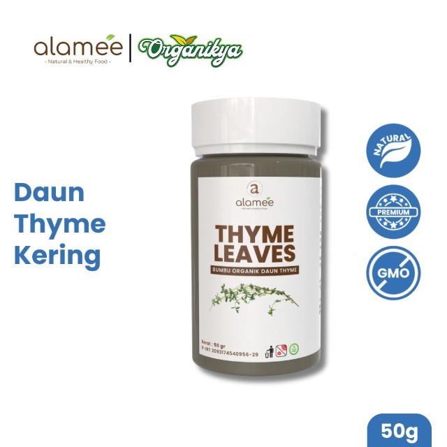 

ALAMEE Thyme Kering Daun Timi Bumbu Dapur Organik Garnish Dried Leaves Murni Asli Tanpa Campuran 50g organikya