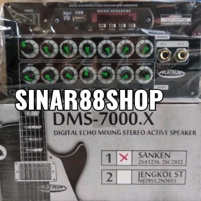 KIT TONE CONTROL SPEAKER AKTIF STEREO + POWER + MP3 + SUBWOOFER DMS-7000.X DMS7000 DMS 7000 FULL MIX