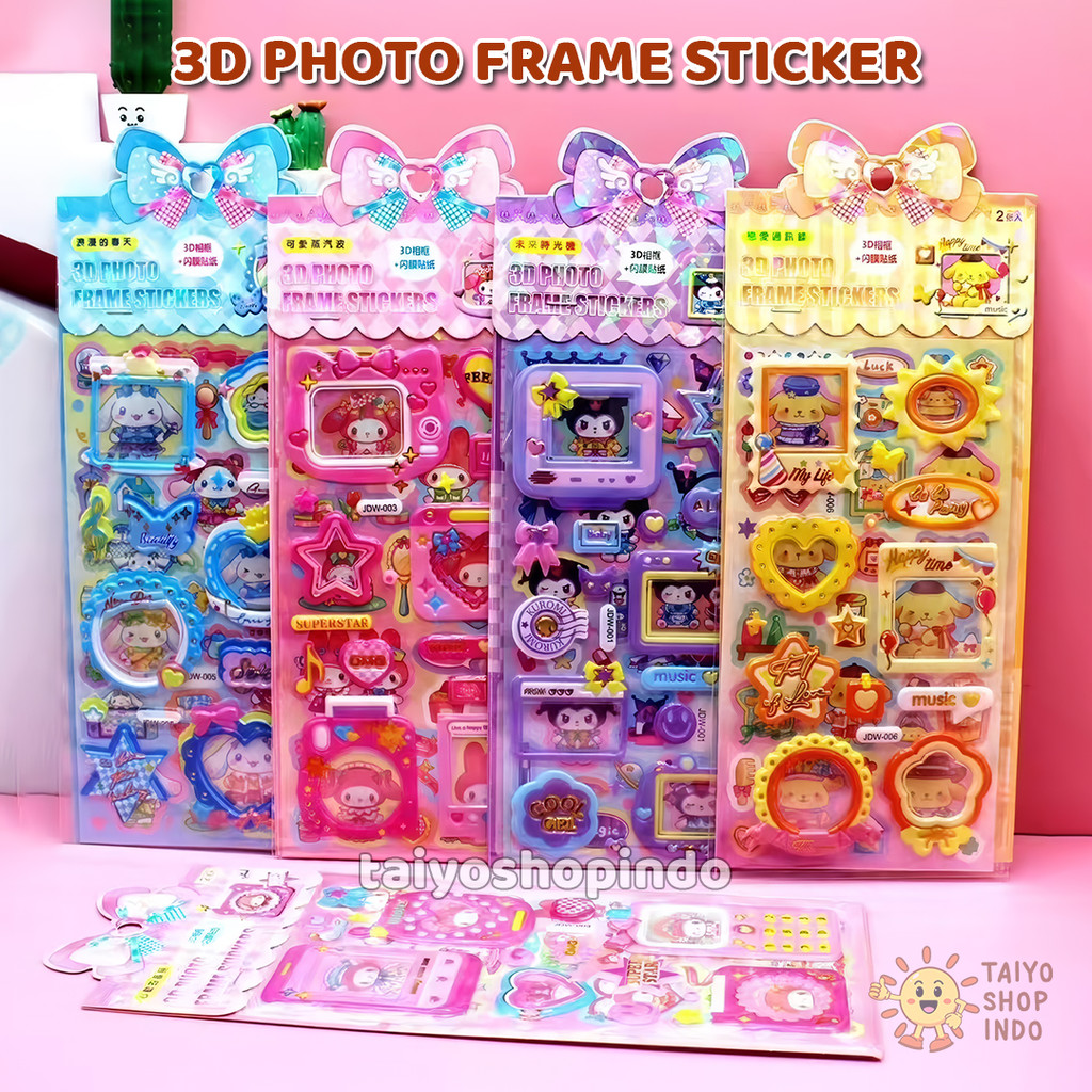 

TAIYO 3D Photo Frame Sticker Karakter Kartun Stiker Phone Case Dekorasi Aksesoris Fashion Kids Toys