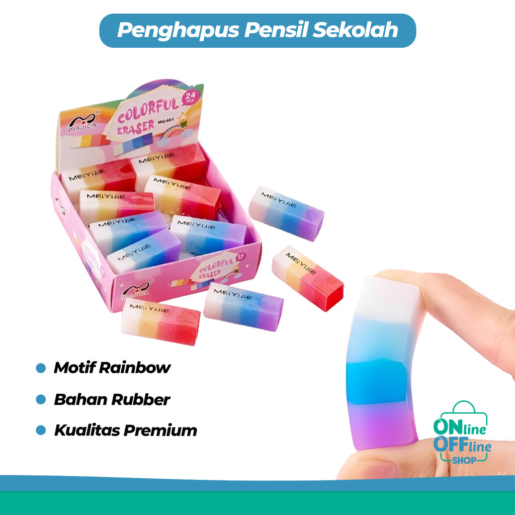 

Penghapus Pensil Motif Warna Warni Colorful Eraser 930