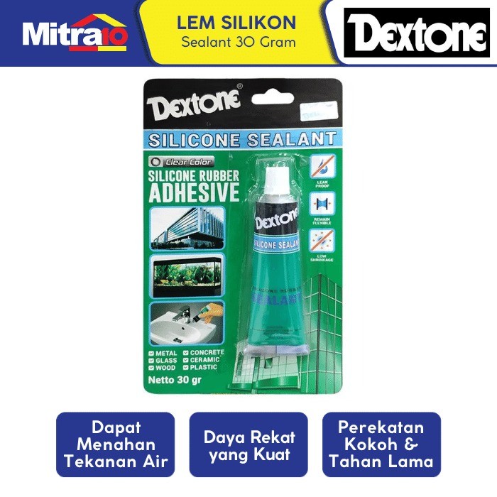 Lem Silikon Sealant Dextone 30gr - Waterproof
