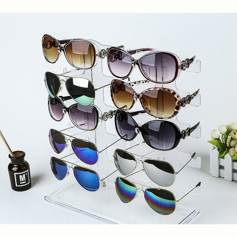 Rak Display Kacamata Plastik 6 Susun Hemat Ruang, Cocok untuk Toko Optik