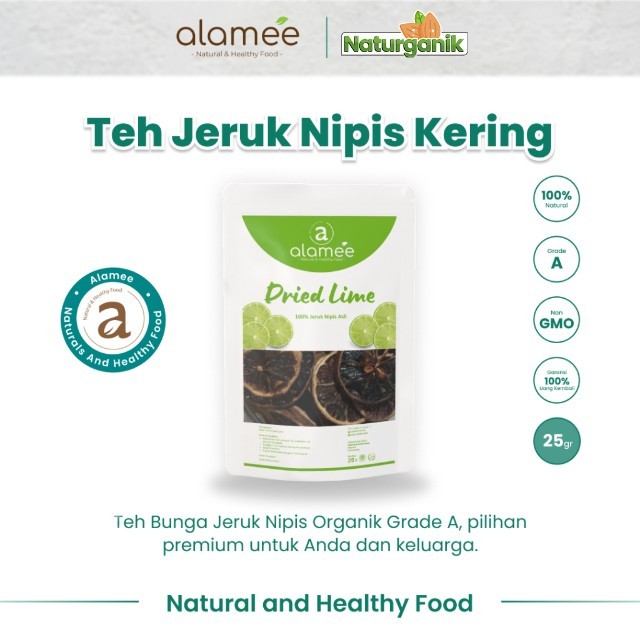 

ALAMEE Lime Slice Tea Jeruk Nipis Kering Dried Teh Herbal Buah Iris Organik Premium 25gr Naturganik