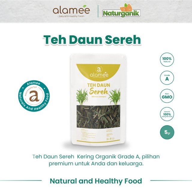 

ALAMEE Lemongrass Leaf Tea Daun Sereh Kering Teh Organik Dried 25gr Premium Naturganik