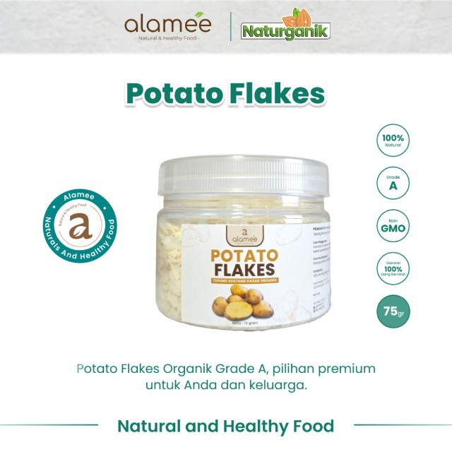 

ALAMEE Tepung Kentang Serpih Potato Flakes Premium Tepung Kentang Kasar PREMIUM 75gr Naturganik