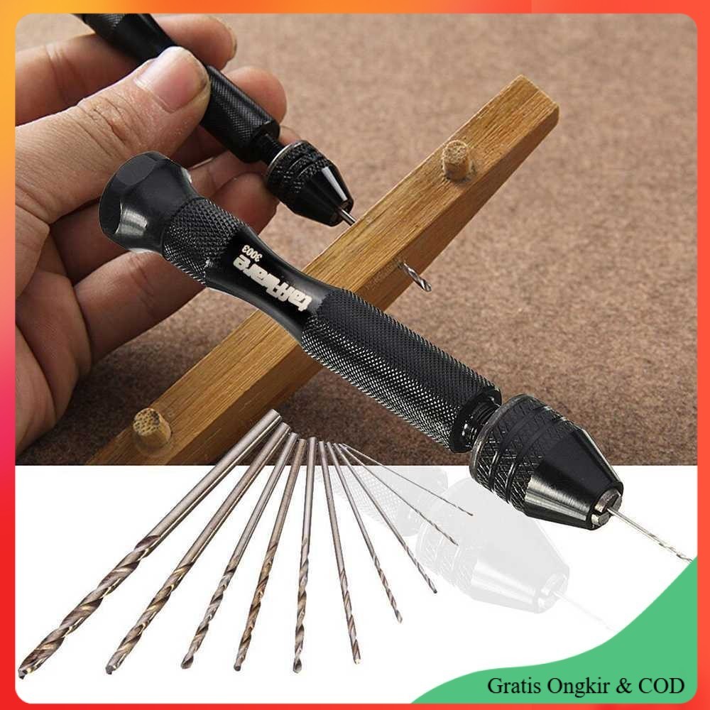 

Taffware Bor Tangan Manual HSS Twist Drills dengan 10 Mata Bor - 3003