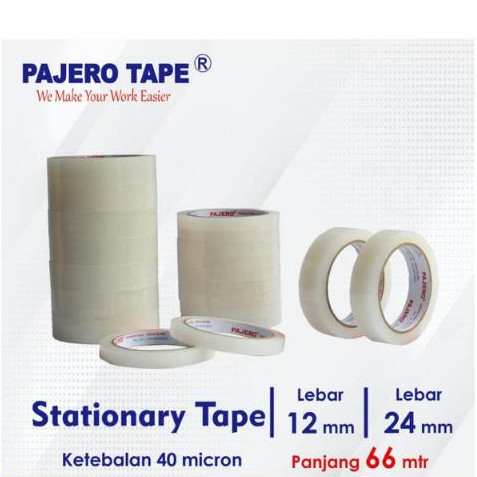 

Isolasi PAJERO 12mm 72 Yard Tape Lakban lakban Bening 12mm Selotip Solasi 1/2Inch Slop Stationery Murah