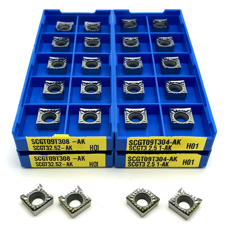 

SCGT09T304 AK H01 Aluminum Turning Inserts Carbide Insert Cutting Tool SCGT 09T304 Internal Turning Tool Aluminum Lathe Inserts