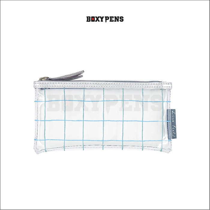 

[Ready] Kokuyo Line Field Zipper Pen Case - Green Blue