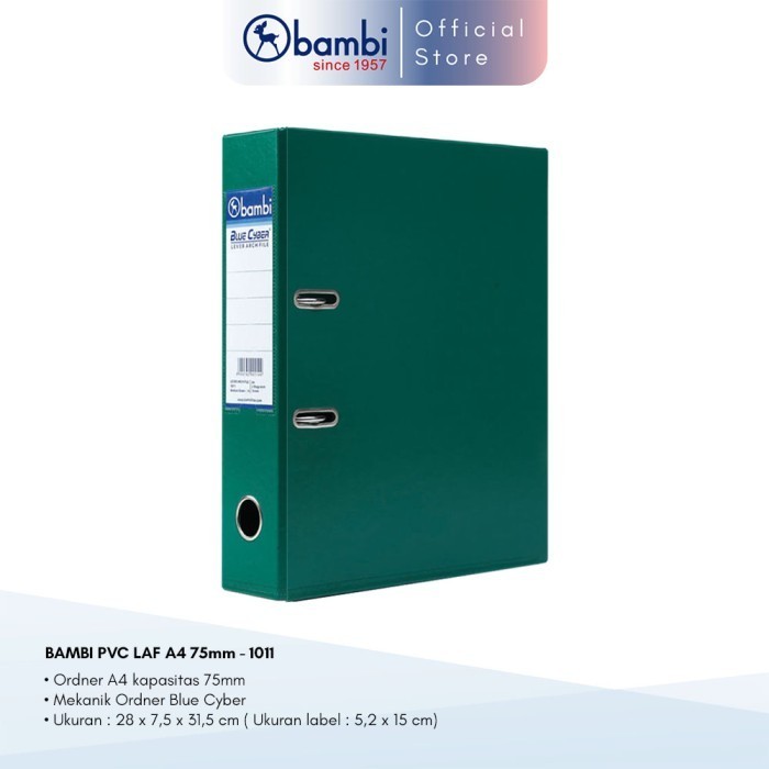 

Ordner Bambi Lever Arch File A4 - 1011 - MEDIUM GREEN