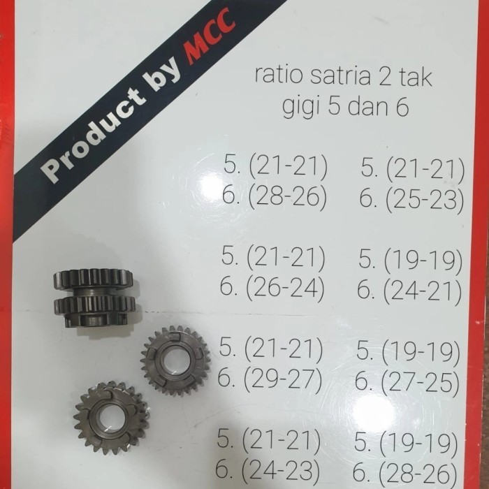 ratio satria 2 tak gigi 5 dan 6 fullset