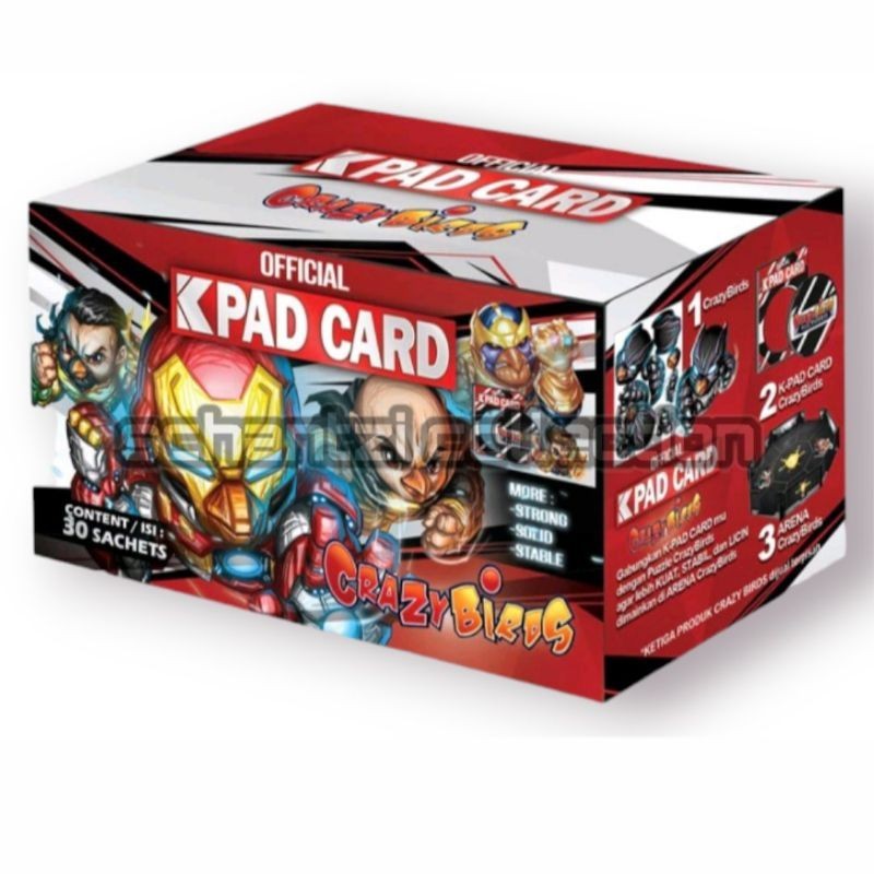 K PAD CARD CRAZY BIRDS / K PAD CARD KAROMAN / K PAD MURAH 1 BOX ISI 30 PCS