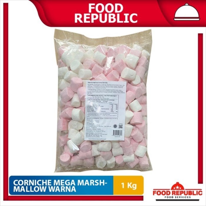 

Corniche Mega Marshmallow 1 Kg Marshmallows Warna Halal Best Seller