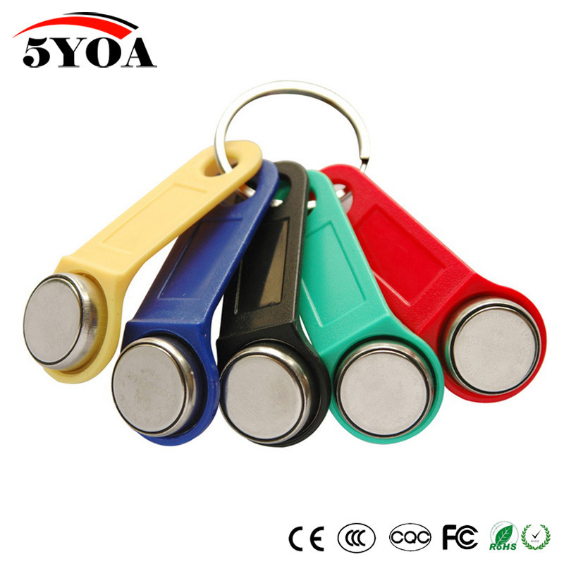

5YOA 100pcs/lot TM Rewritable RFID Touch Memory Key RW1990 iButton Copy Card Sauna Key tag tags llaveros llavero token