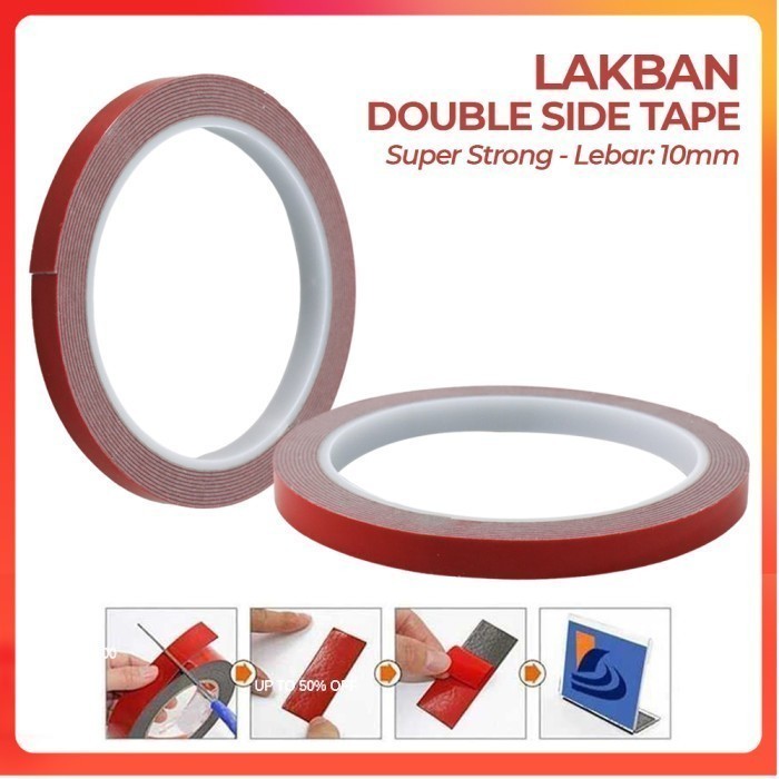 

NIKTO Lakban Double Side Tape Super Strong 3M 10 mm - NI-3 - Gray