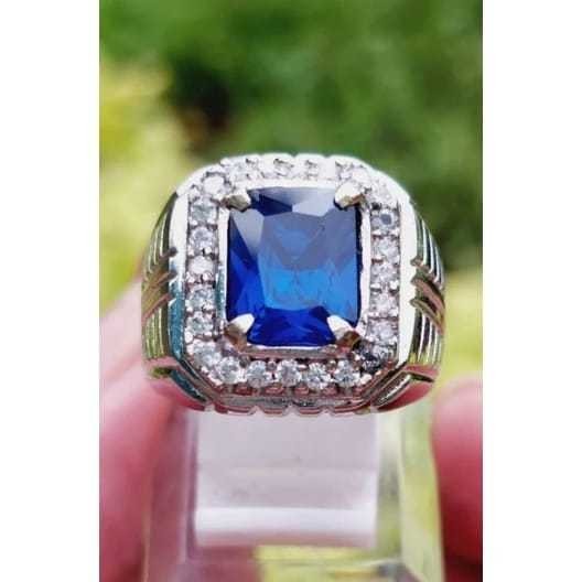 CINCIN BATU KING BLUE SAFIR ASLI MEWAH