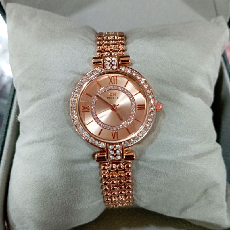 jam tangan wanita mirete fashion stainless steel