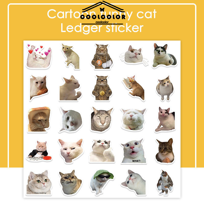 

COD❤️Stiker Scrapbook Kucing Lucu Kartun Casing Ponsel Bagasi Grafiti Personal Skateboard Gitar-cl