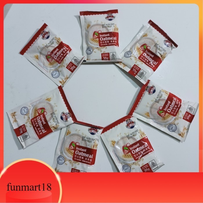 

mr oat instant oatmeal 30 gr sachet/oat meal instan saset 30gr/MR. OAT 30 gram instant