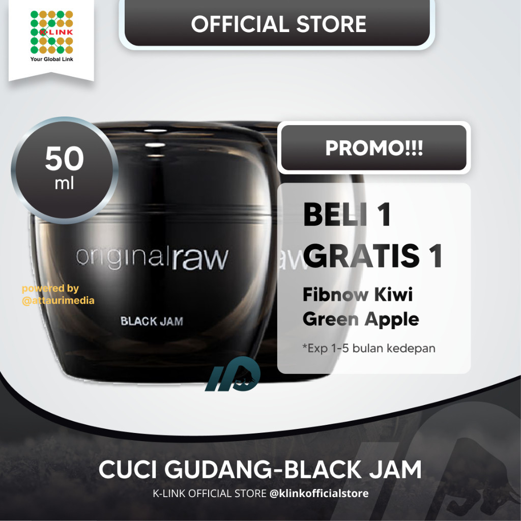 CLEREANCE SALE Beli 1 GRATIS 1 Black Jam Original Raw K Link Original Moisturizer Fresh & Glowing AS