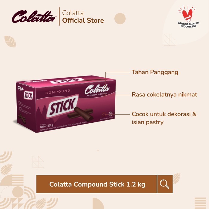 

Colatta Compound Chocolate Stick - Coklat Batang Stik 1.2Kg