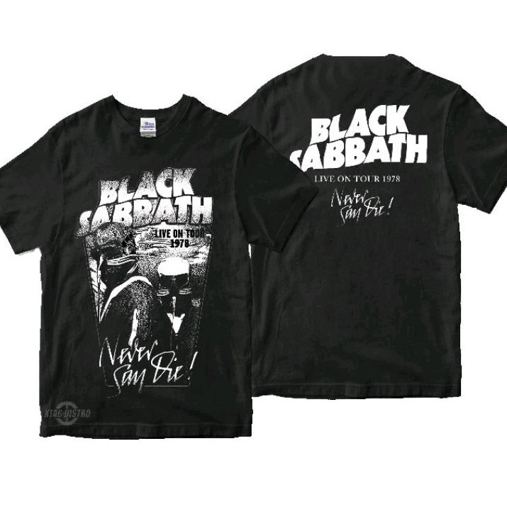 Kaos BLACK SABBATH Live on tour 1978 never say die Premium tshirt rock vintage